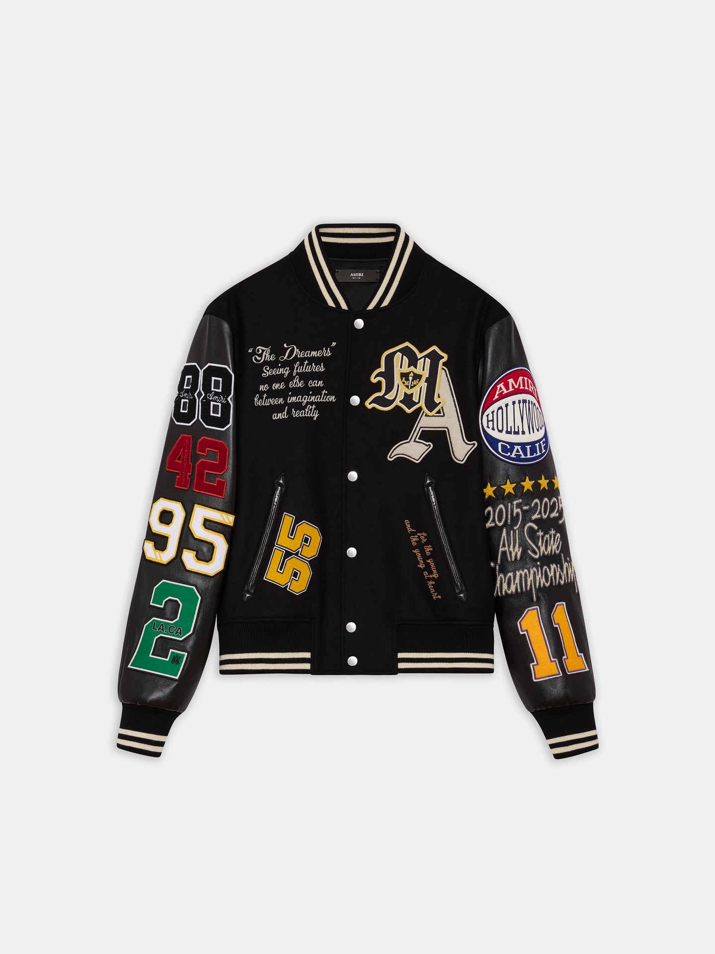 CHAQUETA CON PATCH DE VARSITY - Negro