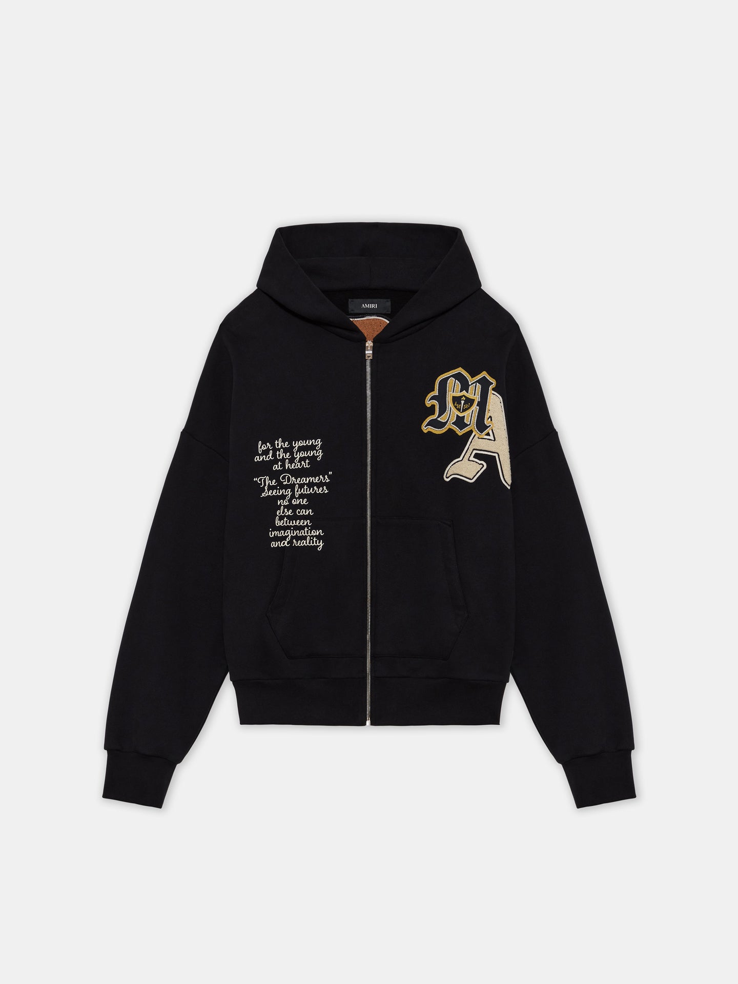 CHAMBA DE VARSITY OVERSIZED CON CIERRE ZIP - Negro