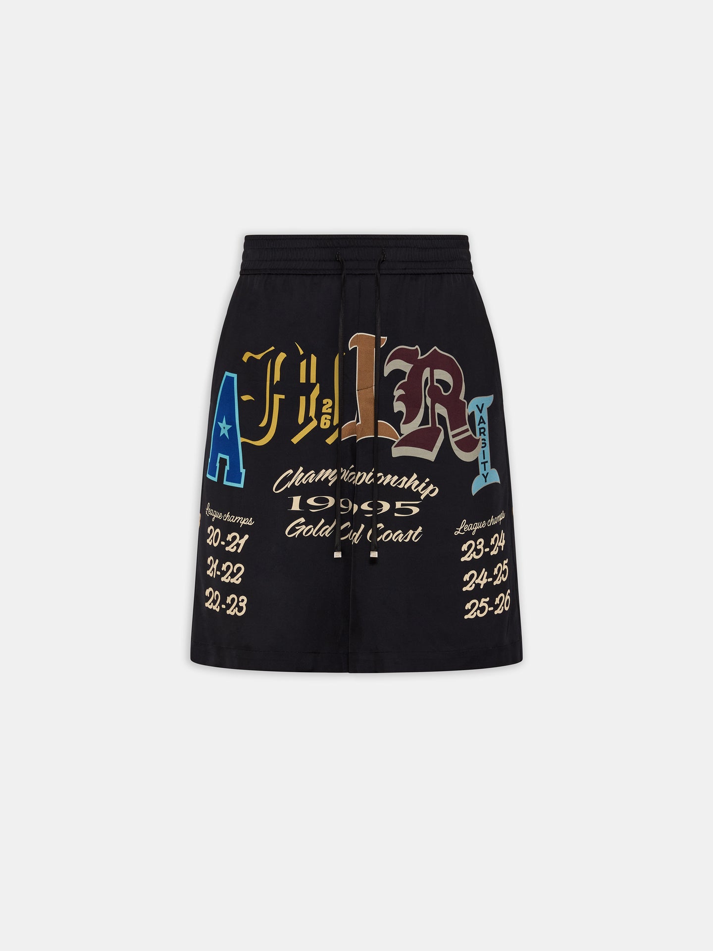 PANTALÓN CORTO CON PATCH DE VARSITY - Negro