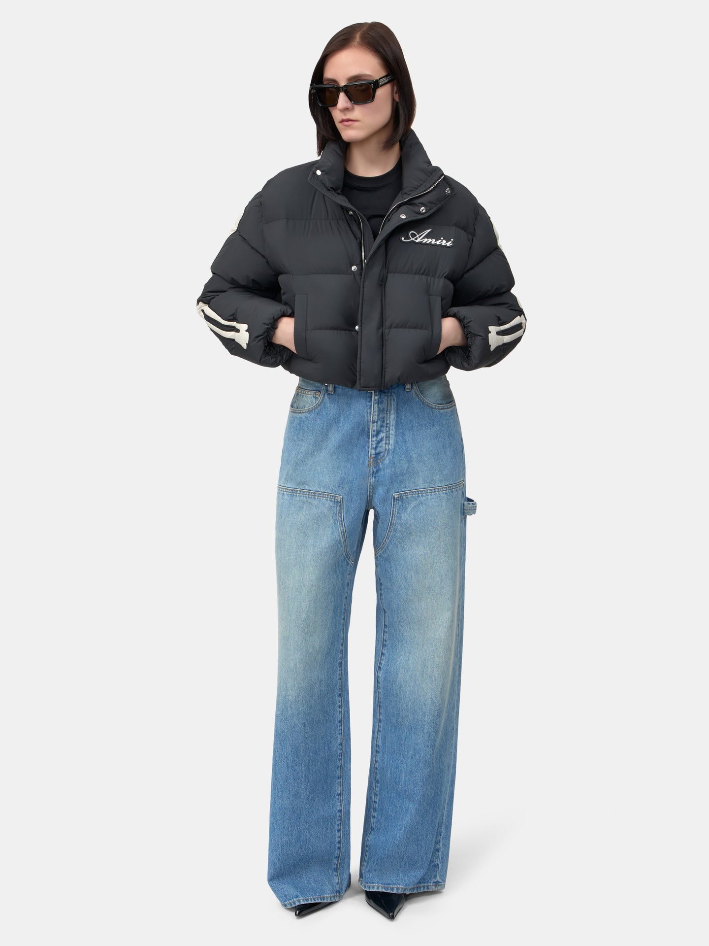 MUJER - CHAQUETA CORTA DE PLUMAS PARA MUJER - Negro