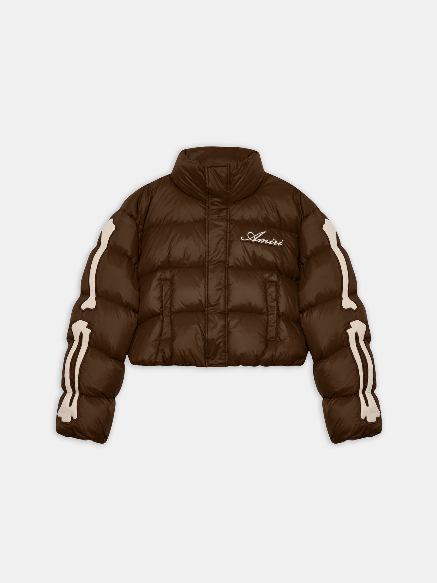MUJER - CHAQUETA CORTA DE PLUMAS PARA MUJER - Marrón Oscuro