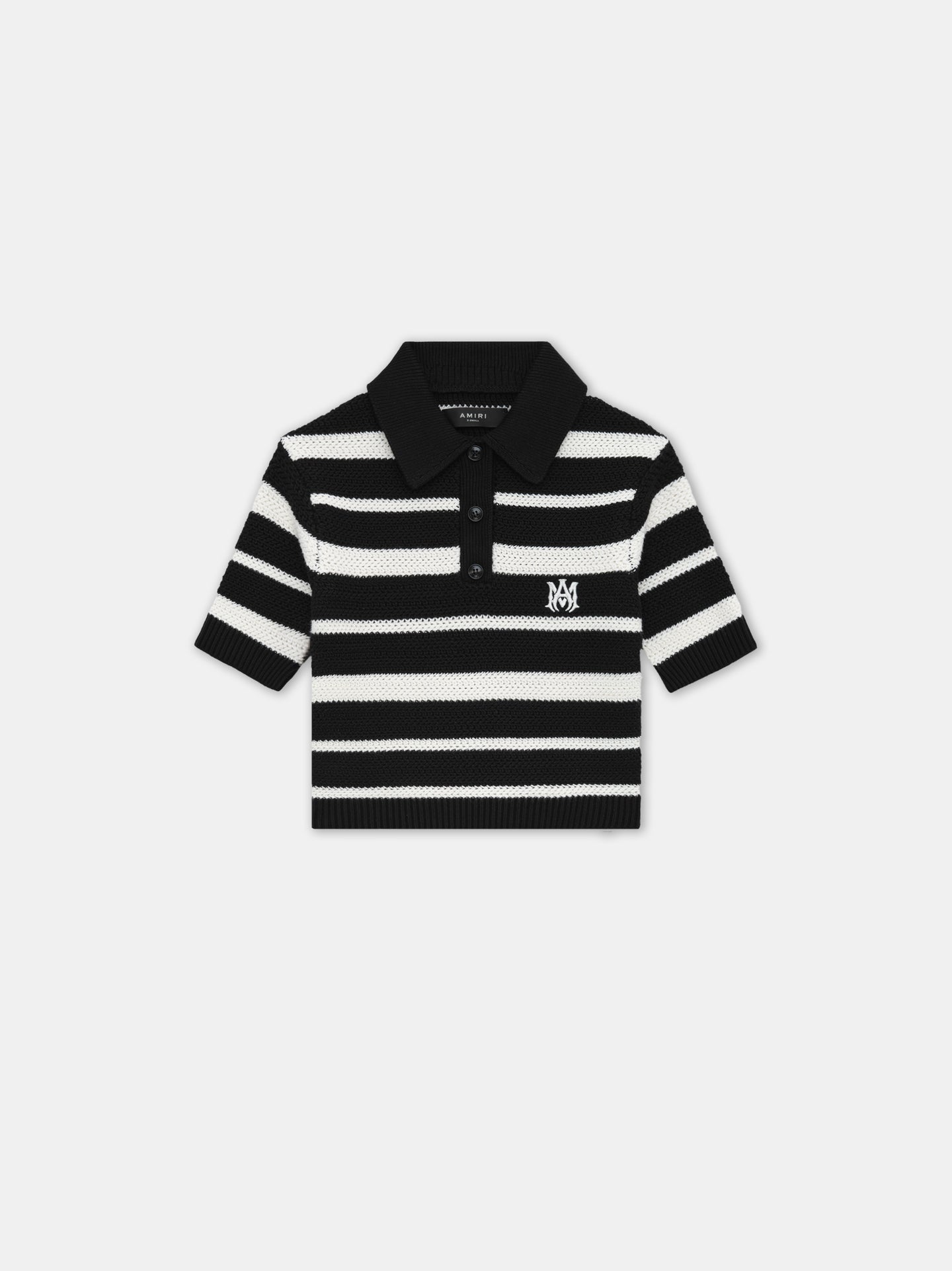 MUJER - POLO MANGA CORTA ESTAMPADO MA - Negro