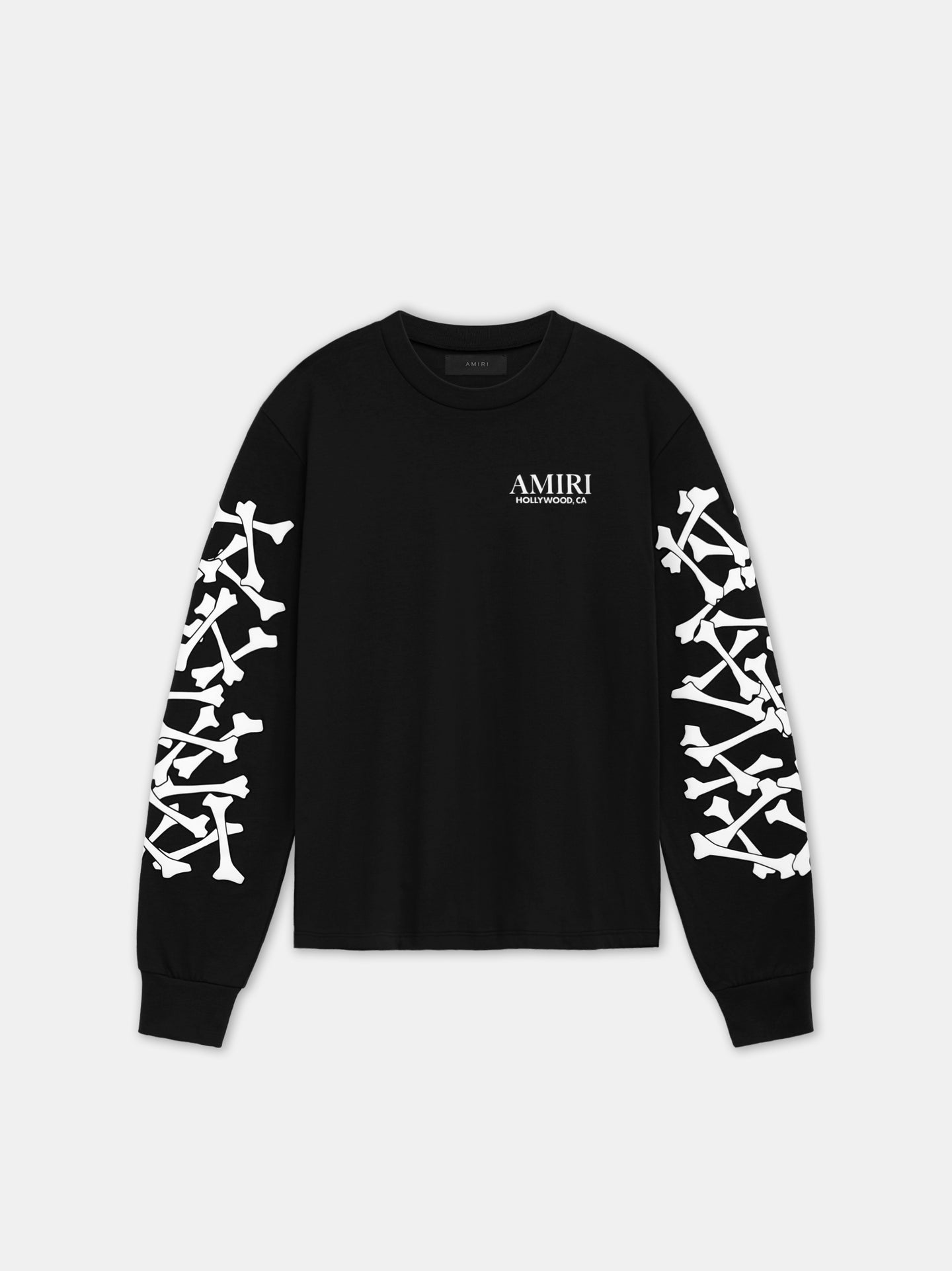 CAMISETA DE MANGA LARGA BONES STACKED - NEGRO