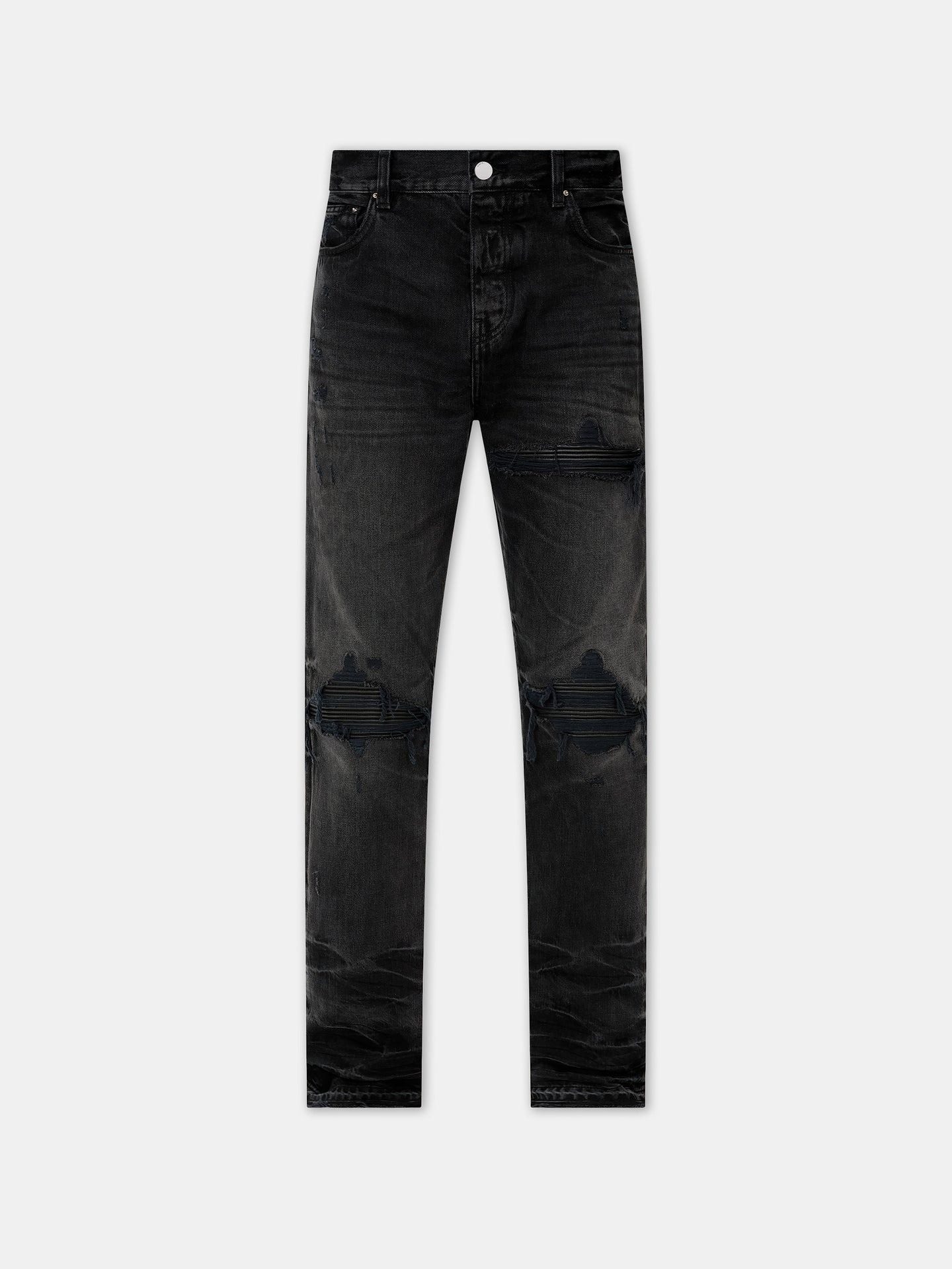PANTALÓN DE LINO RECTO MX1 DE CUERO - Negro Vintage
