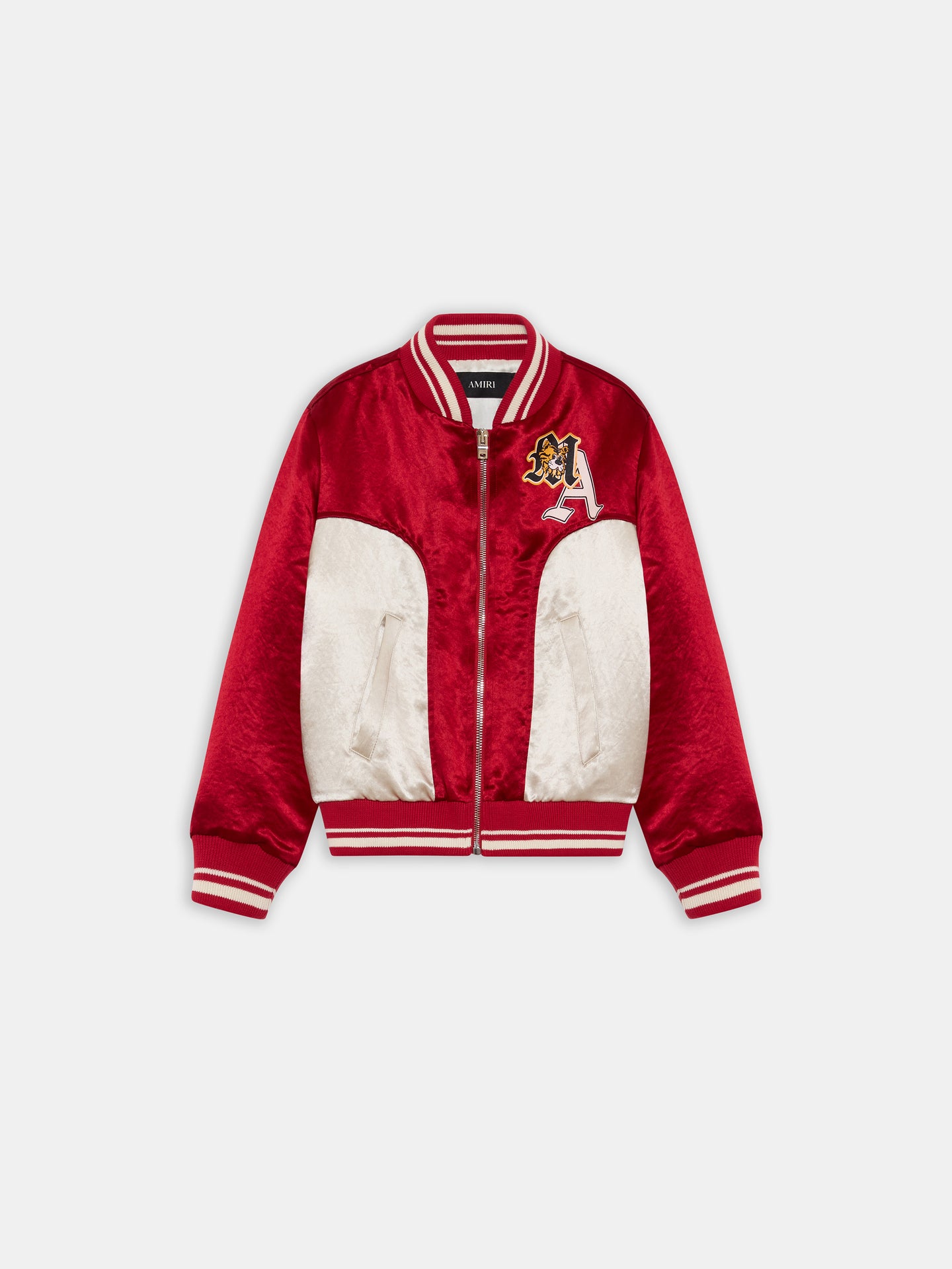 NIÑOS - CHAQUETA CON PATCH DE VARSITY PARA NIÑOS - Rosa Roja