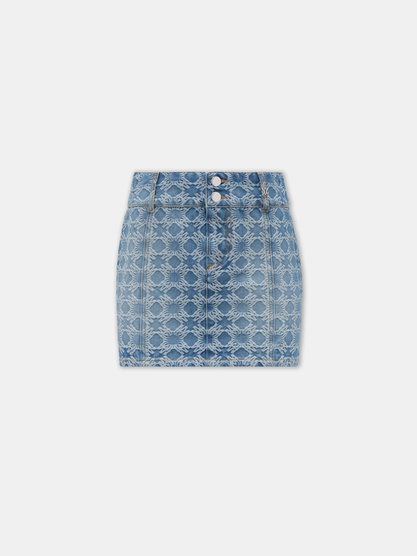 MUJER - MINI FALDA MA QUAD JACQUARD PARA MUJER - Piedra Azul