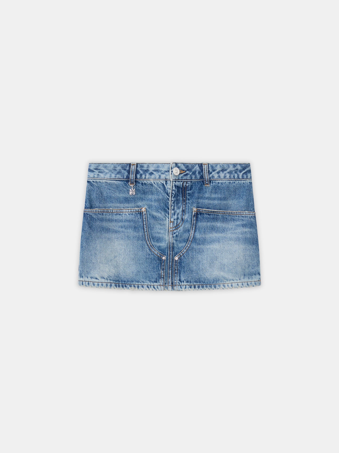 MUJER - MINI FALDA DE DENIM CARPENTER PARA MUJER - Azul Antiguo Clásico