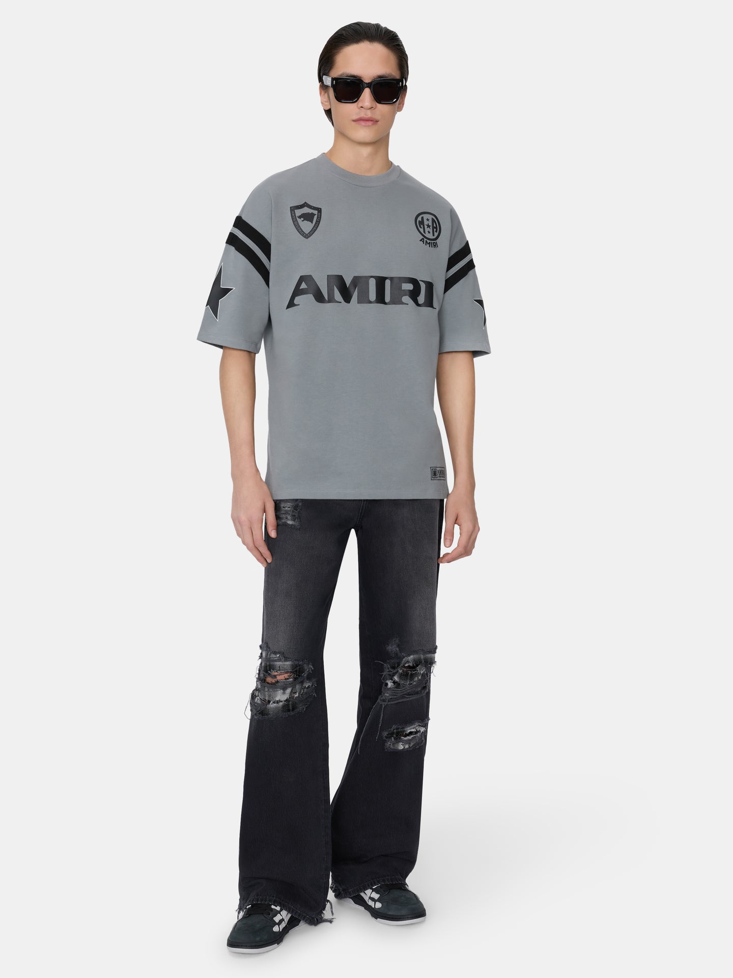CAMISETA DE PATINAR AMIRI SPORT OVERSIZED - PIEDRA