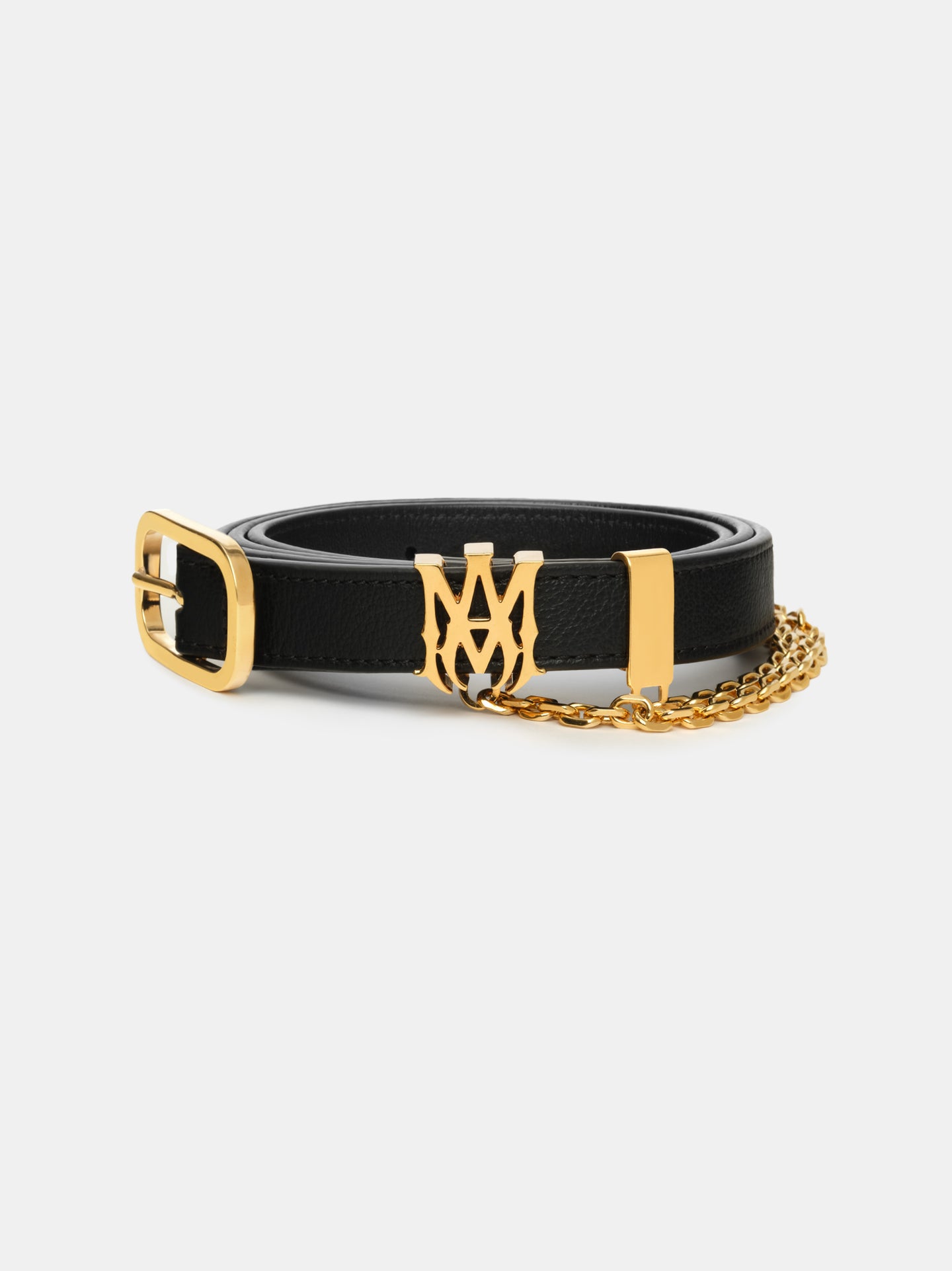 CINTURÓN DE CADENA MA 2 CM - Negro Dorado