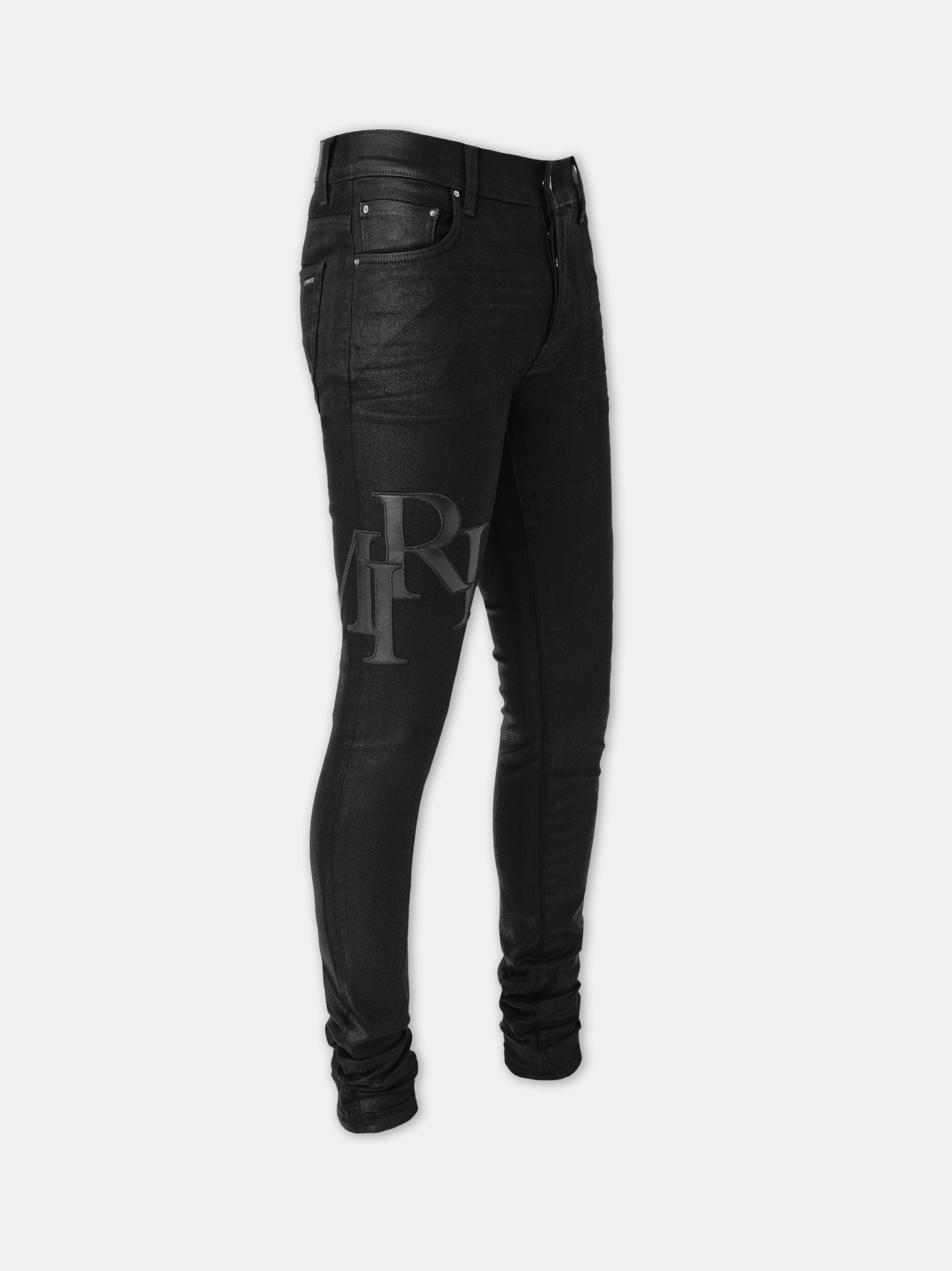 VAQUERO ESTRECHO CON LOGO EN TINTA - Negro