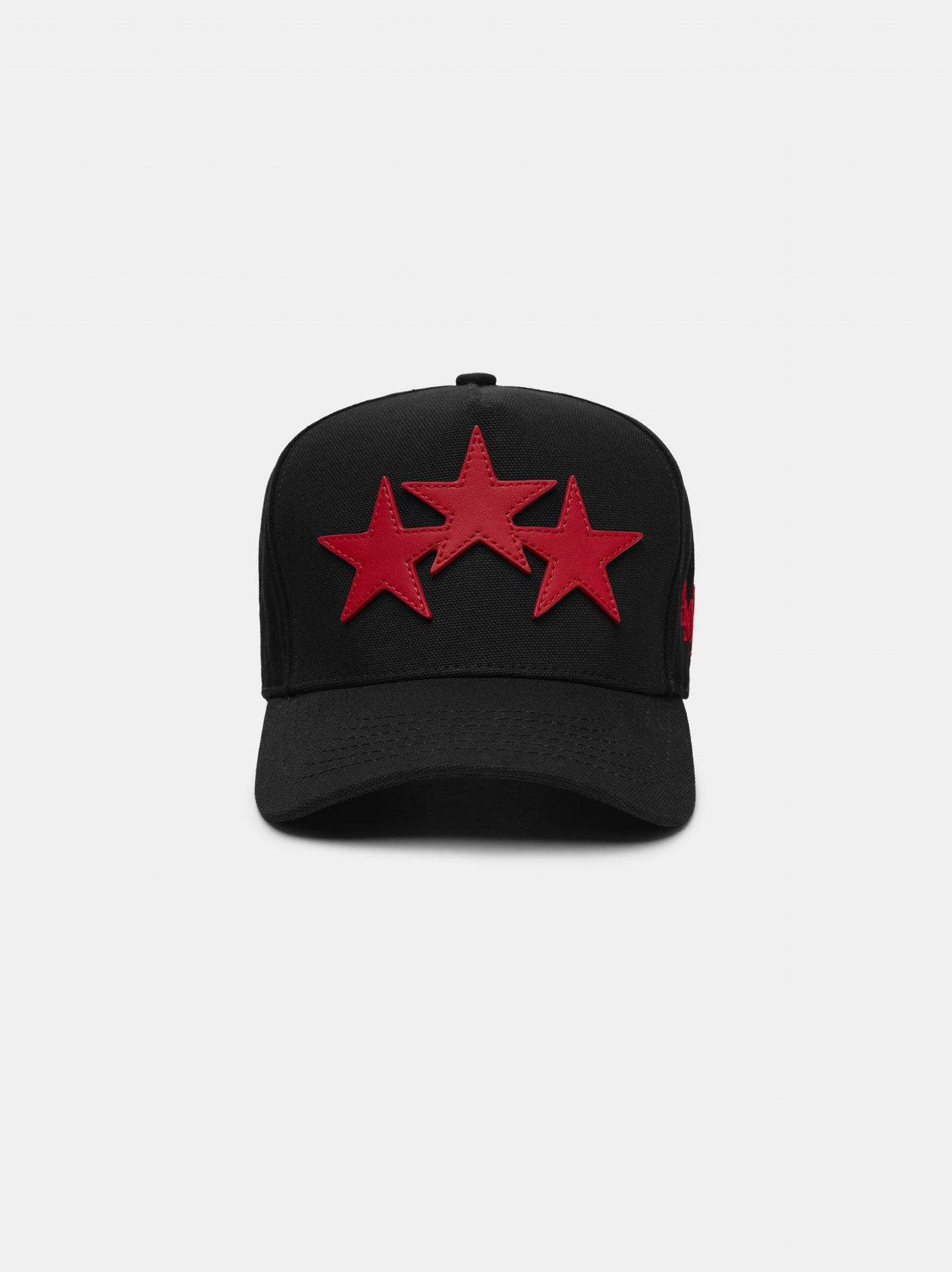 GORRA AMIRI DE LONA COMPLETA CON ESTRELLAS TRES ESTRELLAS ALINEADAS - Negro Rojo