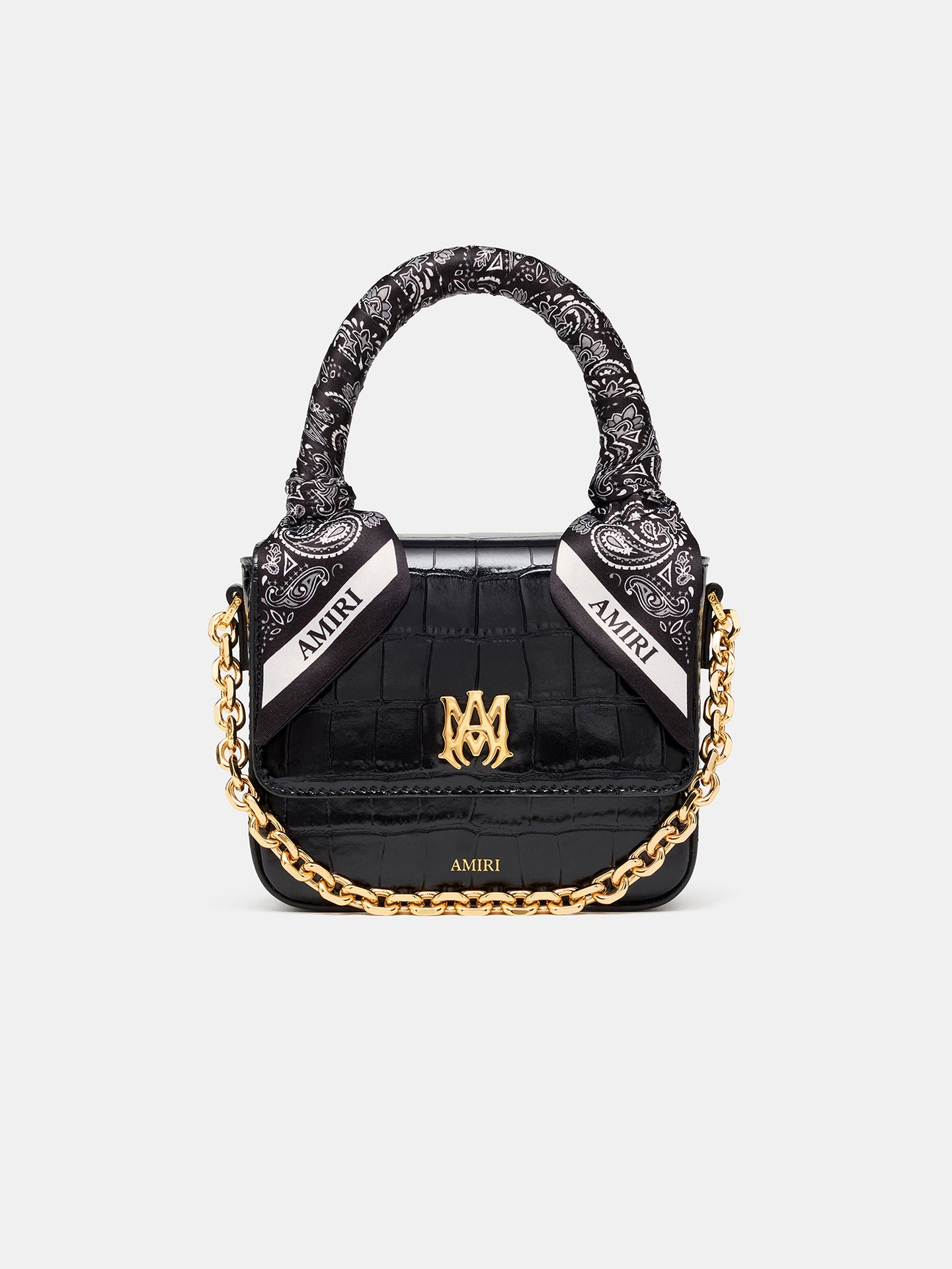 MUJER - BOLSO MICRO MA ESTAMPADO CON RELIEVE DE CROCODILO - NEGRO