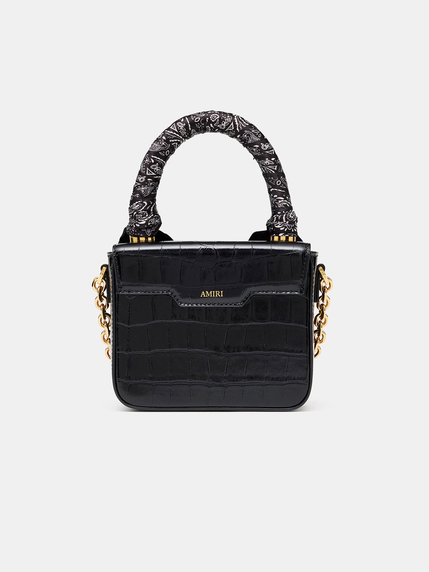MUJER - BOLSO MICRO MA ESTAMPADO CON RELIEVE DE CROCODILO - NEGRO