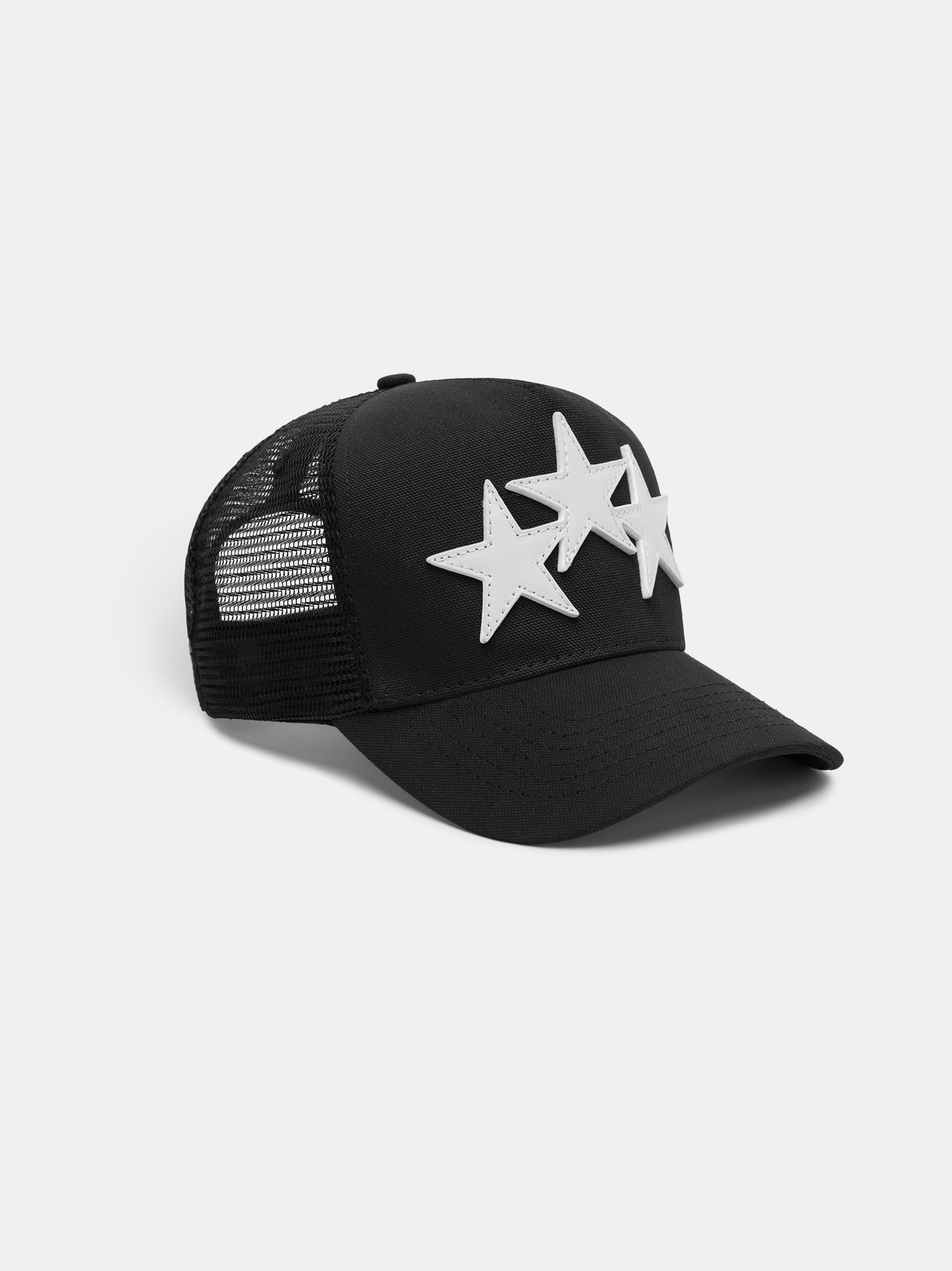 Sombrero de Camionero de 3 Estrellas - Negro/Blanco