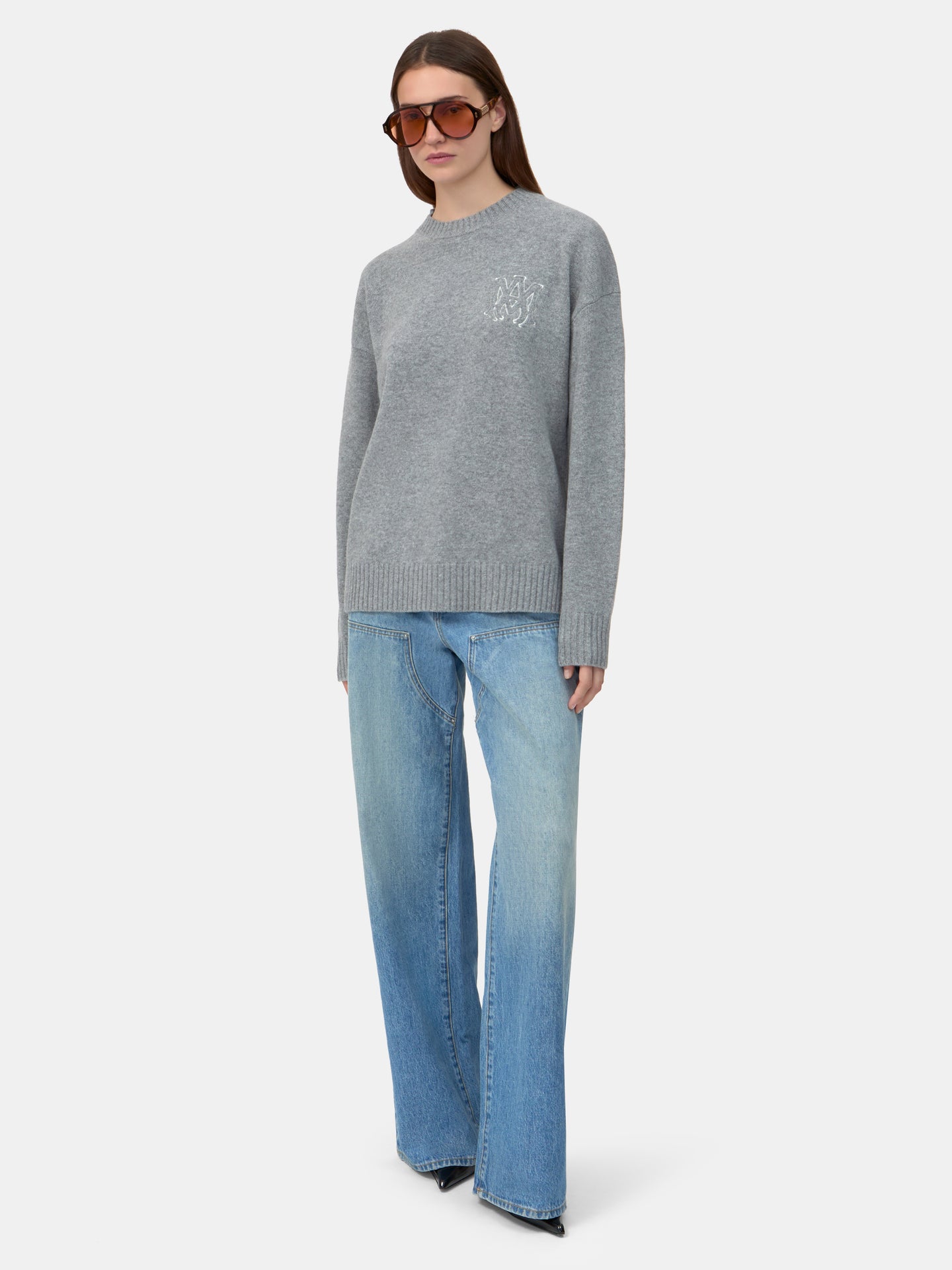 MUJER - SUÉTER CON APLIQUE MA PARA MUJER - Gris
