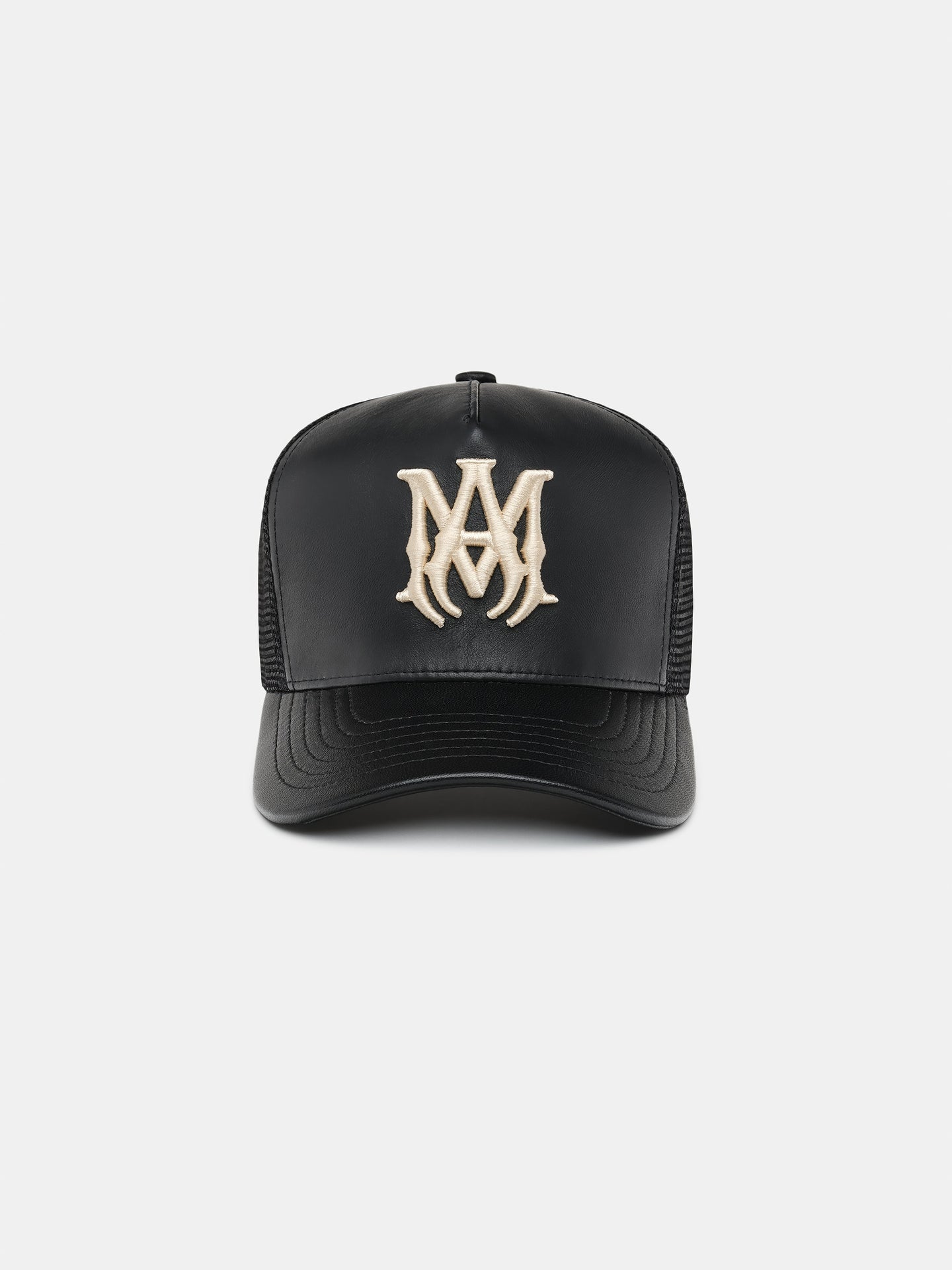 GORRA TRUCKER DE CUERO MA - Negro