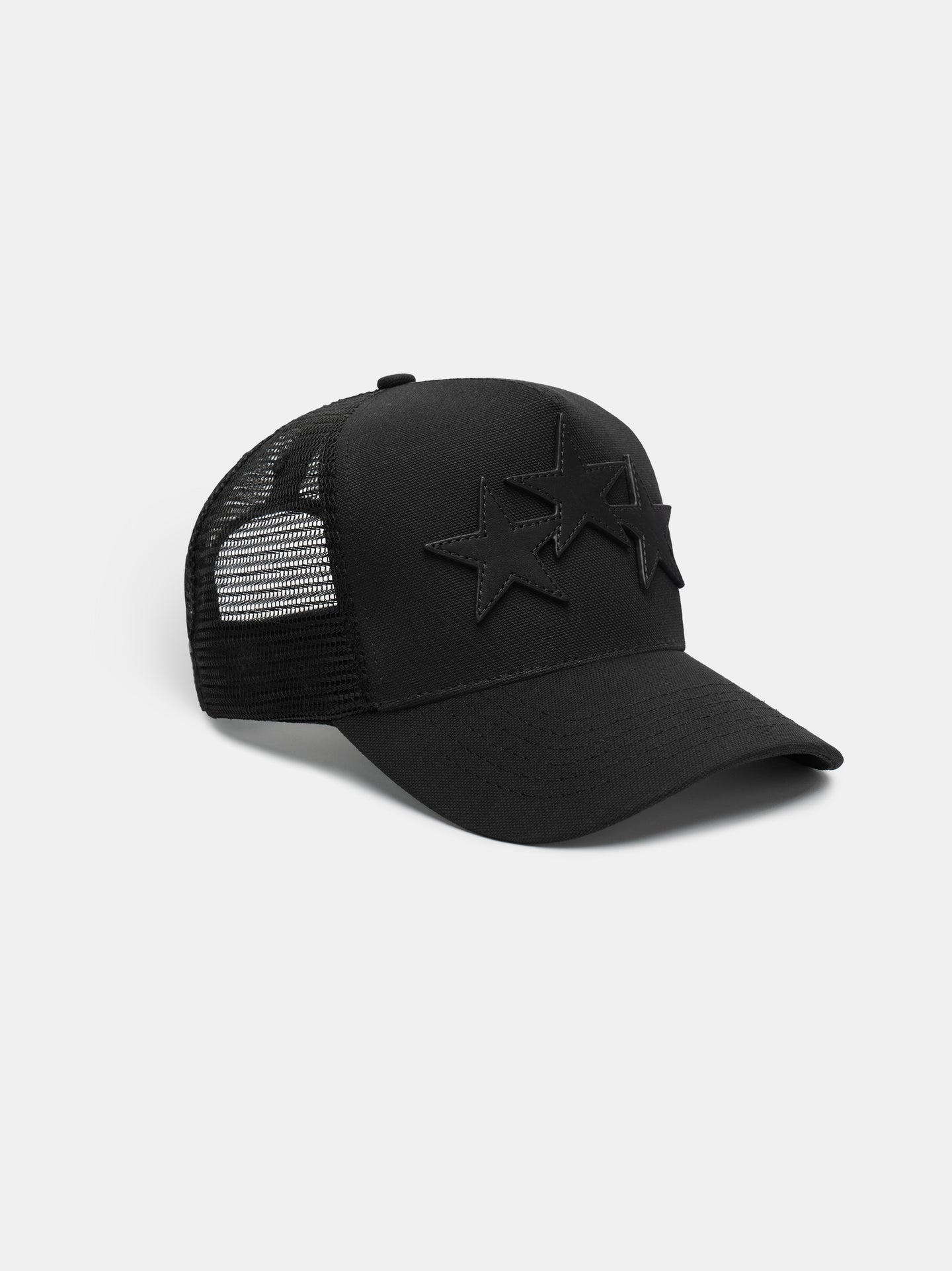 GORRA TRUCKER 3 ESTRELLAS - NEGRO NEGRO