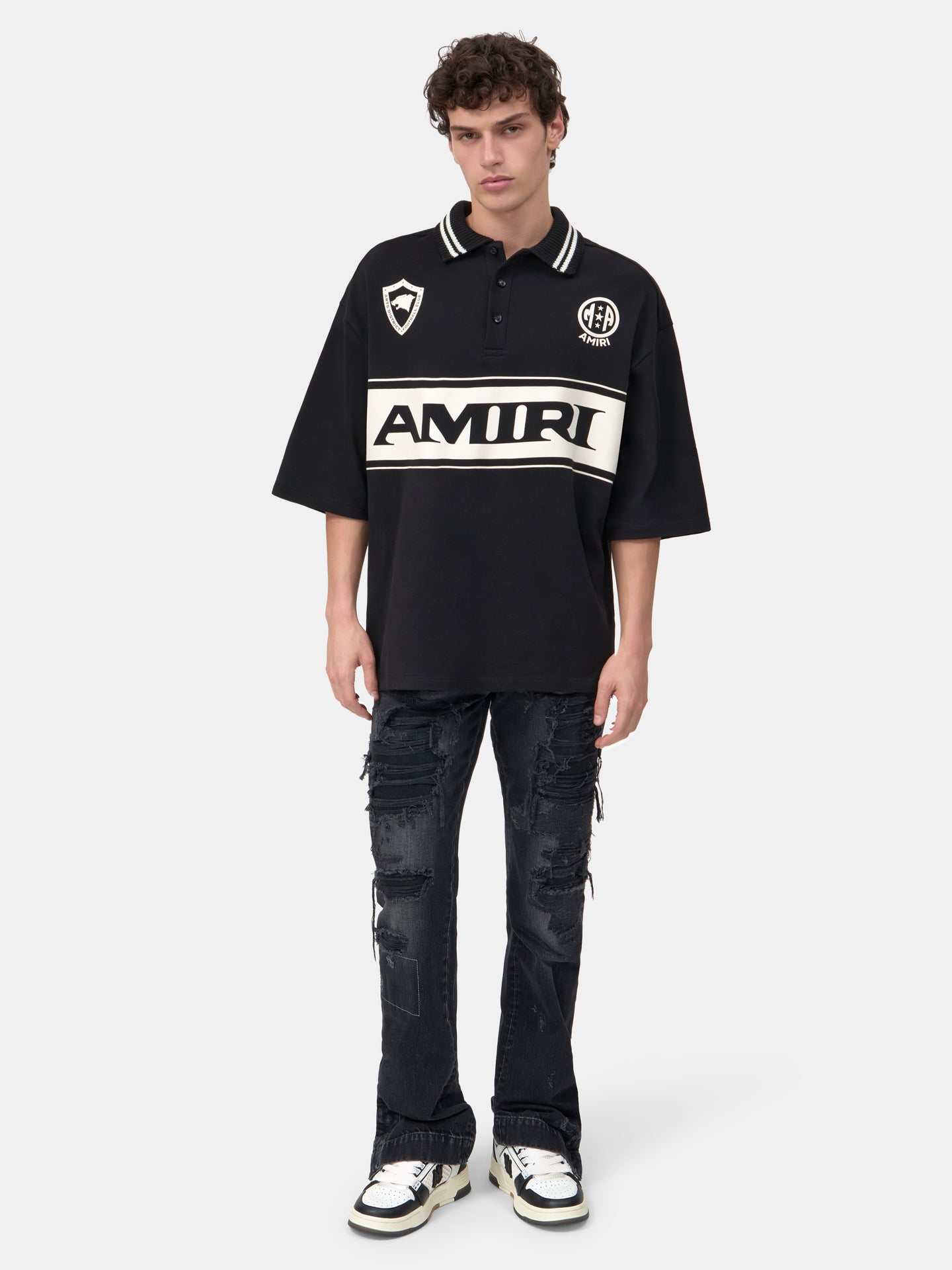 AMIRI SPORT POLO AJUSTADO GRANDE - Negro